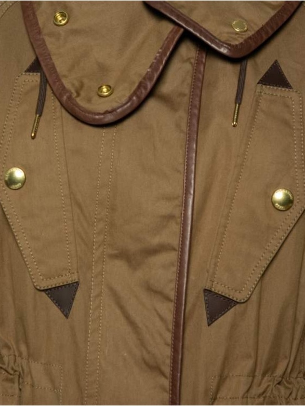 Burberry Brit Olive Green Studded Zip-Up Jacket - Picture 5 of 8